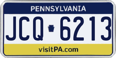 PA license plate JCQ6213