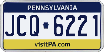 PA license plate JCQ6221
