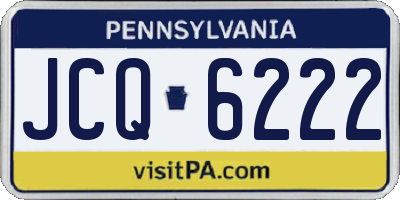 PA license plate JCQ6222