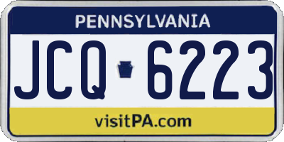 PA license plate JCQ6223