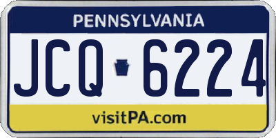 PA license plate JCQ6224