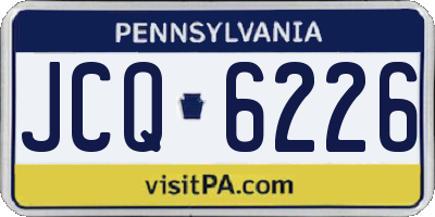 PA license plate JCQ6226