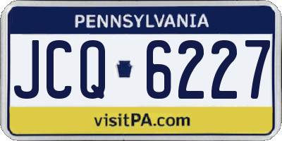 PA license plate JCQ6227