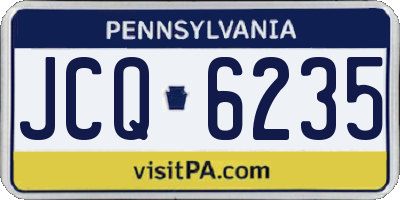 PA license plate JCQ6235