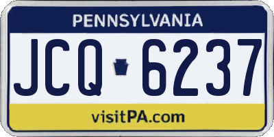 PA license plate JCQ6237