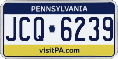 PA license plate JCQ6239
