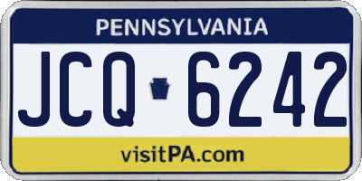 PA license plate JCQ6242