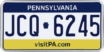 PA license plate JCQ6245