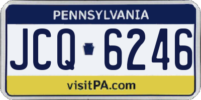 PA license plate JCQ6246