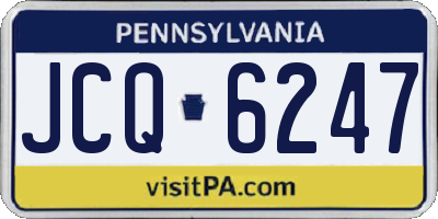 PA license plate JCQ6247