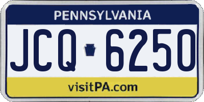 PA license plate JCQ6250