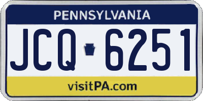 PA license plate JCQ6251