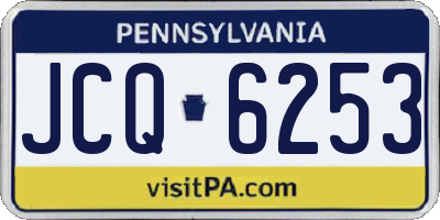 PA license plate JCQ6253
