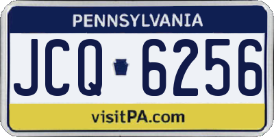 PA license plate JCQ6256