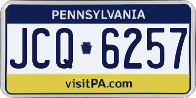 PA license plate JCQ6257
