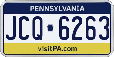 PA license plate JCQ6263