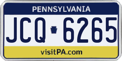 PA license plate JCQ6265