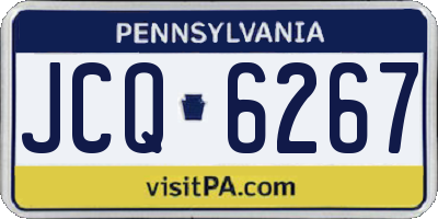 PA license plate JCQ6267