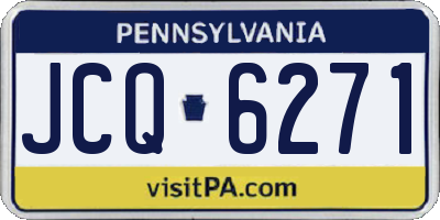 PA license plate JCQ6271