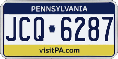PA license plate JCQ6287