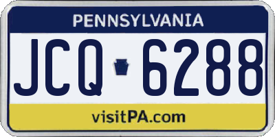 PA license plate JCQ6288