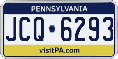 PA license plate JCQ6293