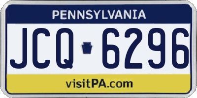 PA license plate JCQ6296