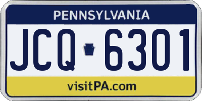 PA license plate JCQ6301