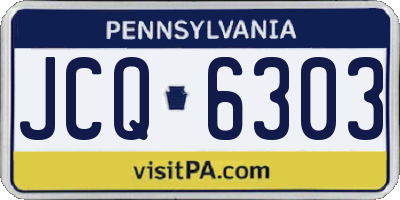 PA license plate JCQ6303