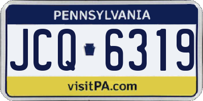 PA license plate JCQ6319
