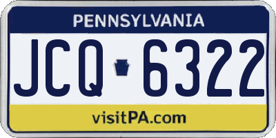 PA license plate JCQ6322