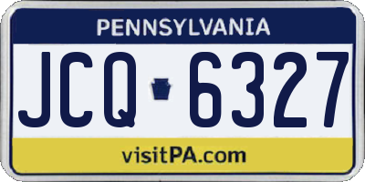 PA license plate JCQ6327