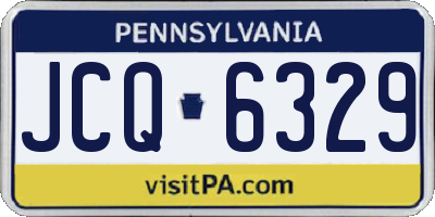 PA license plate JCQ6329