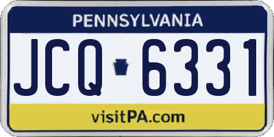 PA license plate JCQ6331
