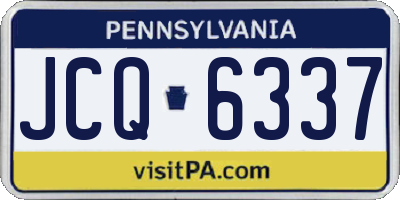 PA license plate JCQ6337