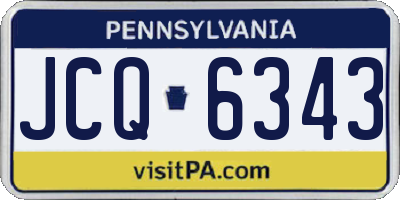 PA license plate JCQ6343