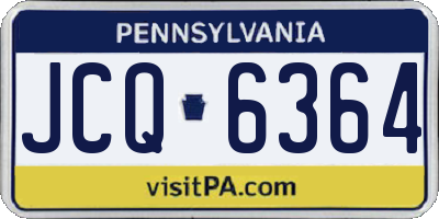 PA license plate JCQ6364