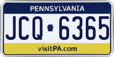 PA license plate JCQ6365