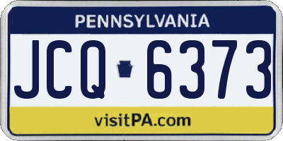 PA license plate JCQ6373