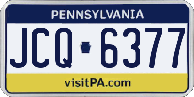 PA license plate JCQ6377