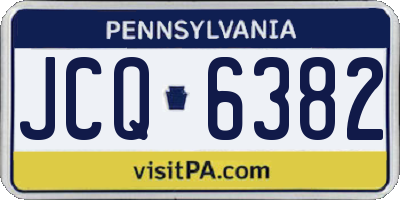 PA license plate JCQ6382