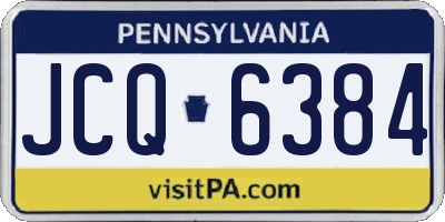 PA license plate JCQ6384