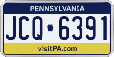 PA license plate JCQ6391