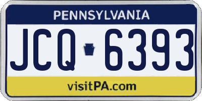 PA license plate JCQ6393