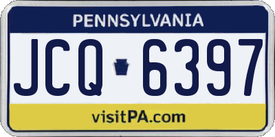 PA license plate JCQ6397
