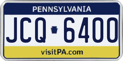 PA license plate JCQ6400