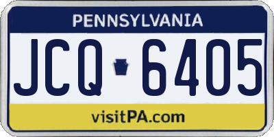 PA license plate JCQ6405