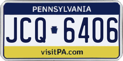 PA license plate JCQ6406