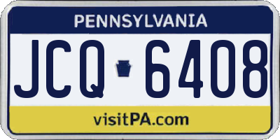 PA license plate JCQ6408