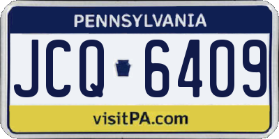PA license plate JCQ6409
